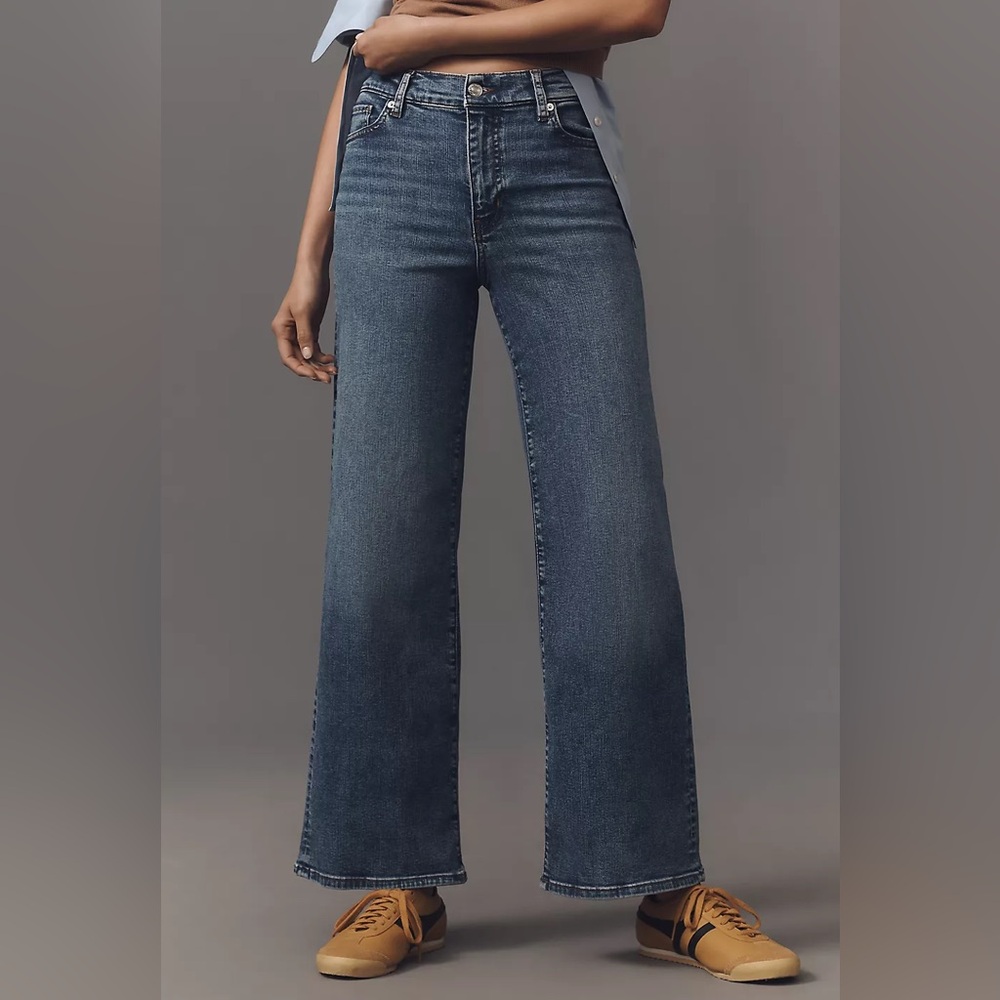 NWT FRAME Le Slim Palazzo High-Rise Wide-Leg Jeans